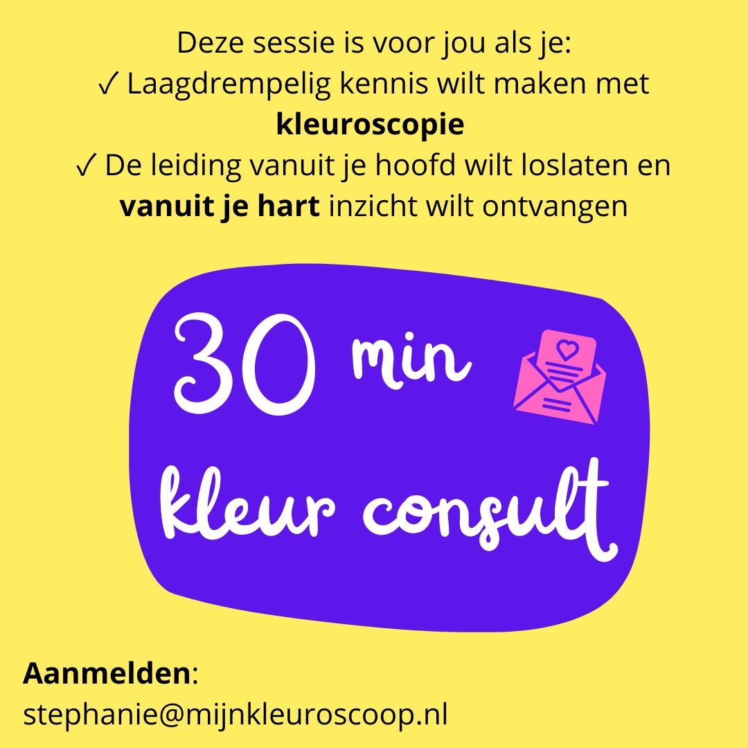 Inloop consult 30 minuten Kleuroscopie