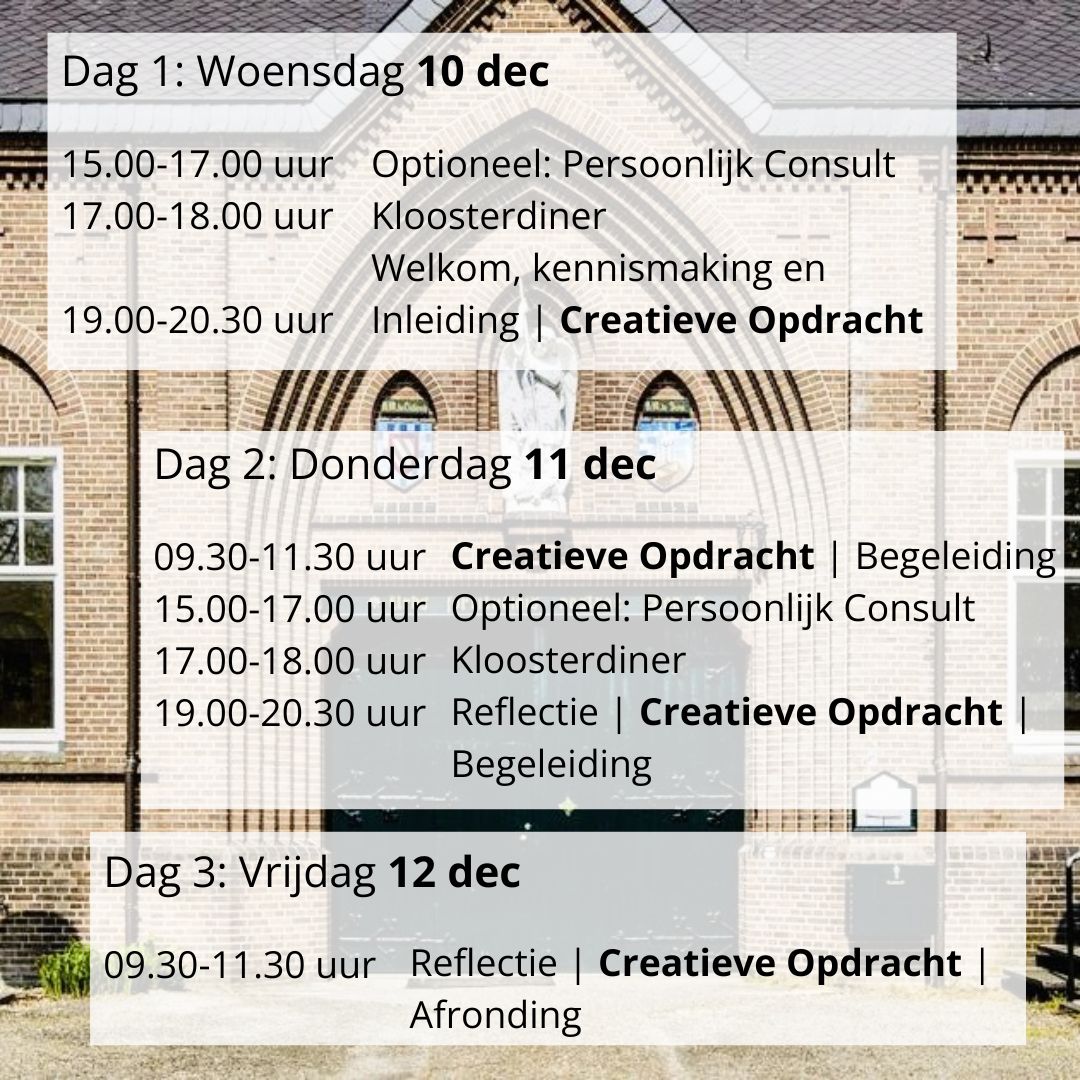 Creatieve Retraite_Klooster_Programma 2025_12 Creatieve Retraite Klooster December 2025